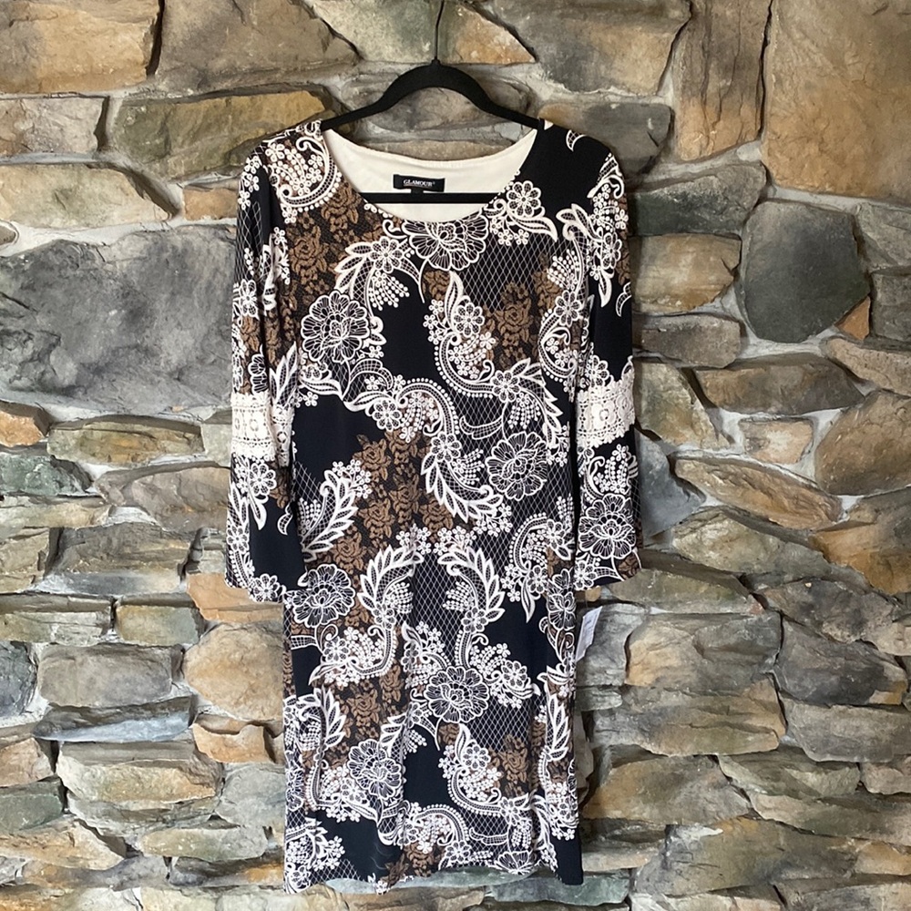 Dress with 3/4 Bell Sleeves